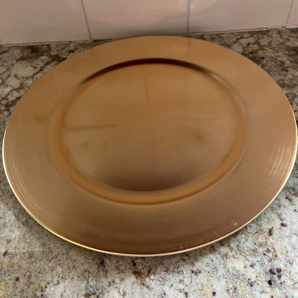 12x Elegant Gold Dinnerware Charger Plate
